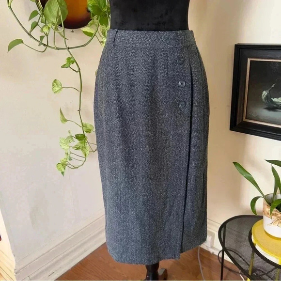 Vintage Wool Blend Norton McNaughton Skirt - 10 Petite - Picture 1 of 9